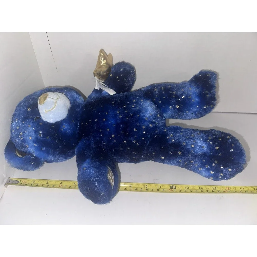 Build A Bear Star Wishes Teddy Blue Gold Stars Plush w Star Wristie 2025 17”